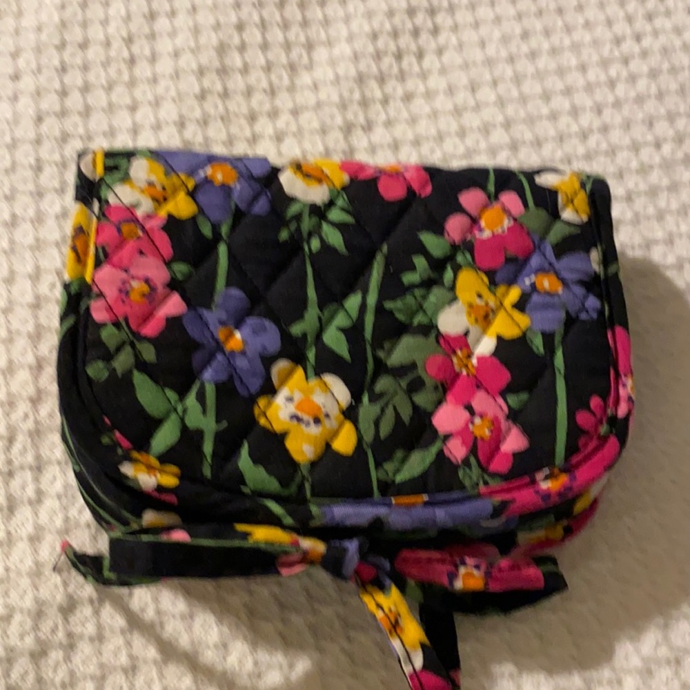 Vera Bradley Floral Cosmetic Bag - Black, Pink, Yellow